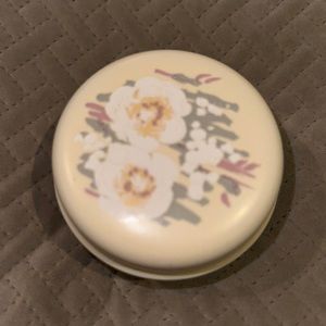 Hornsea Trinket Box | 80's Butter Yellow China Floral Small Trinket Box